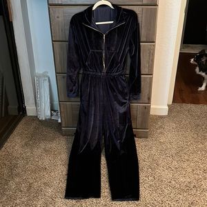 Navy velvet jumpsuit